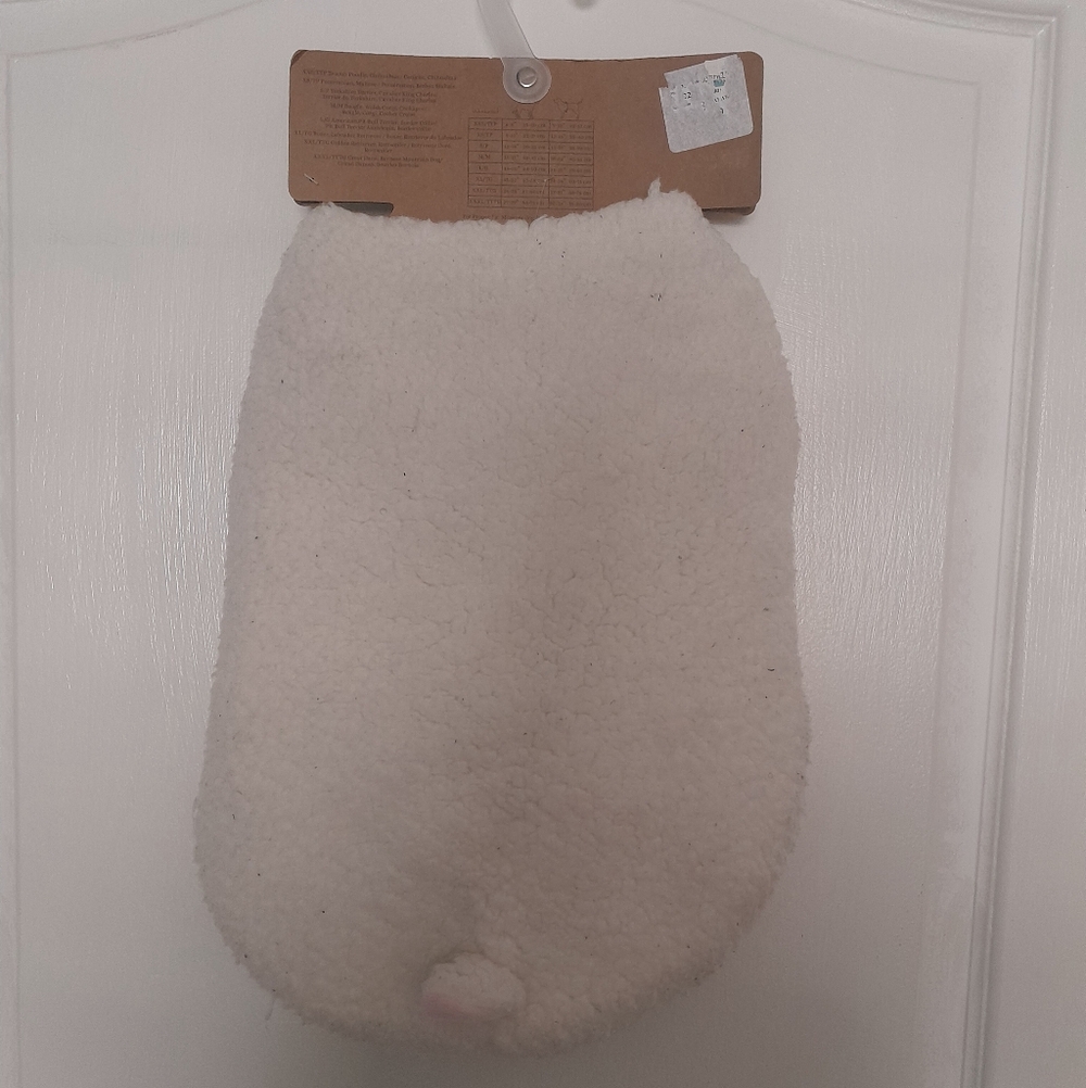 Cozy White Sherpa Doggy Costume